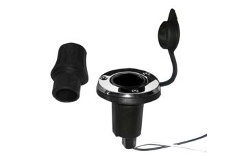 Image of Perko Locking Collar Pole Light Mounting Base, Round, 2 Pin, Stainless Steel, 1045P0SDP
