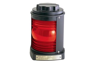 Image of Perko Black Plastic Side Light, Red Lens, 1127RA0BLK