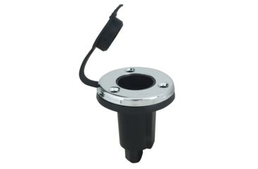 Image of Perko Spare Round Plug-In Base Light, 3-Pin, Chrome/Black, 1045300DP