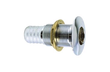 Image of Perko Thru-Hull Fitting f/ Hose Chrome Plated Bronze MADE IN THE USA 5/8" 39179