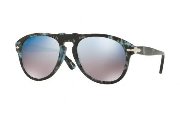 Image of Persol PO0649 Prescription Sunglasses PO0649-1062O4-54 - Lens Diameter 54 mm, Frame Color Spotted Blue Dark Grey