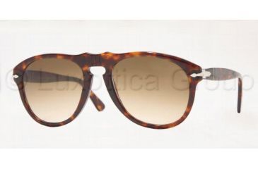 Image of Persol PO0649 Single Vision Prescription Sunglasses PO0649-24-51-5420 - Lens Diameter: 54 mm, Frame Color: Havana