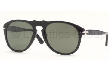 Image of Persol PO0649 Single Vision Prescription Sunglasses PO0649-95-31-5220 - Lens Diameter: 52 mm, Frame Color: Black