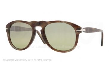 Image of Persol PO0649 Prescription Sunglasses PO0649-972-83-54 - Lens Diameter 54 mm, Frame Color Beige Striped Brown