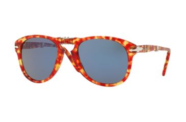 Image of Persol PO0714 Progressive Prescription Sunglasses PO0714-106056-52 - Lens Diameter 52 mm, Frame Color Tortoise Red