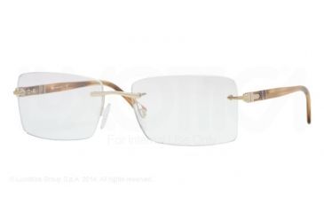 Image of Persol PO2354V Single Vision Prescription Eyeglasses 905-54 - Light Gold Frame