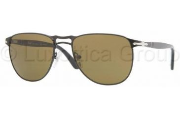 Image of Persol PO2390S Sunglasses 594/24-5518 - Matte Black Cr.photo Polarized Yellow/Green