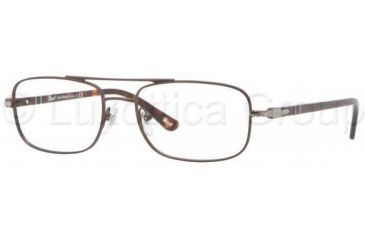 Image of Persol PO2403V Single Vision Prescription Eyeglasses 992-5317 - Matte Dark Brown Frame