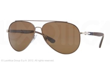 Image of Persol PO2424S Bifocal Prescription Sunglasses PO2424S-102057-59 - Lens Diameter 59 mm, Lens Diameter 59 mm, Frame Color Matte Brown