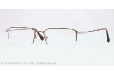 Image of Persol PO2427V Single Vision Prescription Eyeglasses 1053-52 - Brown Frame, Demo Lens Lenses