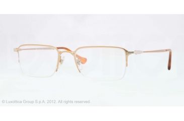 Image of Persol PO2427V Single Vision Prescription Eyeglasses 1054-52 - Gold Frame, Demo Lens Lenses