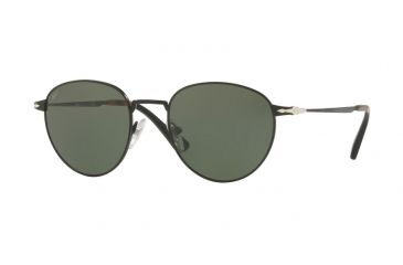 Image of Persol PO2445S Sunglasses 107831-52 - Black Frame, Green Lenses