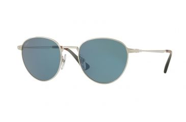 Image of Persol PO2445S Sunglasses 518/56-52 - Silver Frame, Light Blue Lenses