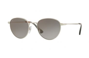 Image of Persol PO2445S Sunglasses 518/M3-52 - Silver Frame, Grey Gradient Dark Grey Polar Lenses
