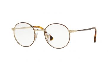 Image of Persol PO2451V Eyeglass Frames 1075-47 - Gold Havana Frame