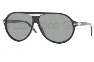 Image of Persol PO2929S Sunglasses 95/58-6211 - Black Crystal Green Polarized