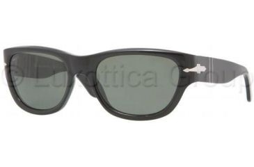 Image of Persol PO2967S Sunglasses 95/58-5519 - Black Crystal Green Polarized