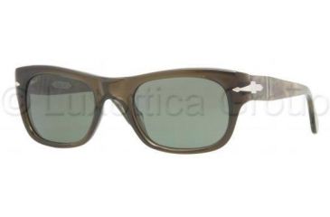 Image of Persol PO2978S Single Vision Prescription Sunglasses PO2978S-921-31-5321 - Lens Diameter: 53 mm, Frame Color: Green Wood