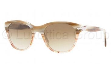 Image of Persol PO2990S Progressive Prescription Sunglasses PO2990S-942-51-5019 - Lens Diameter 50 mm, Frame Color Light Horn-Brown