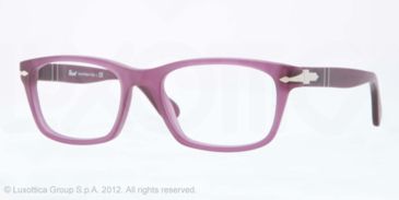 Image of Persol PO3012V Progressive Prescription Eyeglasses 990-54 - Matte Violet Frame, Demo Lens Lenses