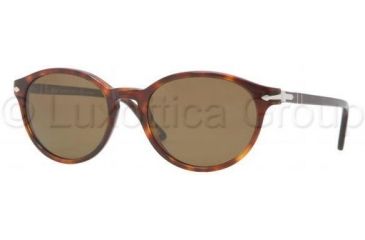 Image of Persol PO3015S Sunglasses 24/57-5418 - Havana Frame, Crystal Brown Lenses