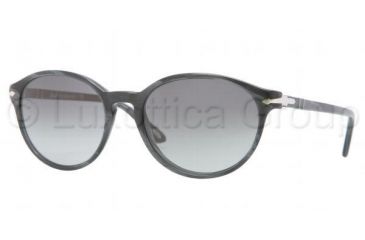 Image of Persol PO3015S Sunglasses 982/71-5418 - Grey Horn Frame, Crystal Gray Gradient Lenses