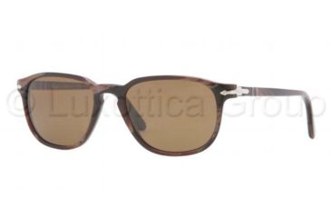 Image of Persol PO3019S Sunglasses 983/57-5218 - Red Horn Frame, Brown Polarized Lenses