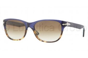 Image of Persol PO3020S Sunglasses 955/51-5718 - Havana / Blue Crystal Frame, Brown Gradient Lenses