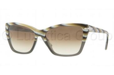 Image of Persol PO3023S Bifocal Prescription Sunglasses PO3023S-954-51-5616 - Lens Diameter 56 mm, Frame Color Light Horn/Gray Crystal