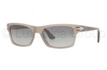 Image of Persol PO3037S Sunglasses 977/71-5418 - Matte Beige Frame, Crystal Gray Gradient Lenses