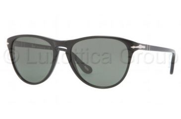 Image of Persol PO3038S Single Vision Prescription Sunglasses PO3038S-95-31-5216 - Lens Diameter 52 mm, Frame Color Black
