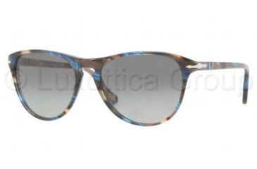 Image of Persol PO3038S Single Vision Prescription Sunglasses PO3038S-973-71-5216 - Lens Diameter 52 mm, Frame Color Brown Spotted Blue