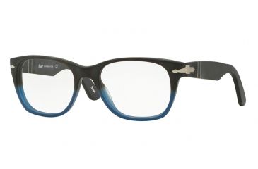 Image of Persol PO3039V Progressive Prescription Eyeglasses 9026-54 - Dark Havana Gradient Blu Frame