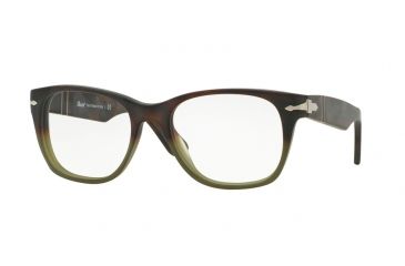 Image of Persol PO3039V Progressive Prescription Eyeglasses 9030-54 - Havana Gradient Green Frame
