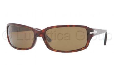 Image of Persol PO3041S Sunglasses 24/57-6217 - Havana Frame, Crystal Brown Lenses