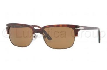 Image of Persol PO3043S Single Vision Prescription Sunglasses PO3043S-24-33-5418 - Lens Diameter 54 mm, Frame Color Havana