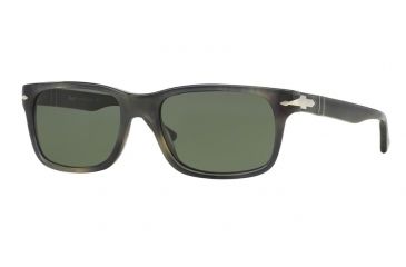 Image of Persol PO3048S Progressive Prescription Sunglasses PO3048S-101731-55 - Lens Diameter 55 mm, Frame Color Stripped Grey Havana