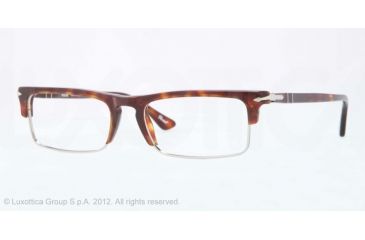 Image of Persol PO3049V Single Vision Prescription Eyeglasses 24-54 - Havana Frame, Demo Lens Lenses