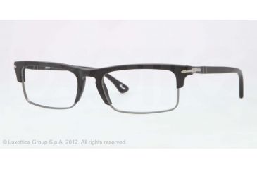 Image of Persol PO3049V Single Vision Prescription Eyeglasses 900-52 - Matte Black Frame, Demo Lens Lenses
