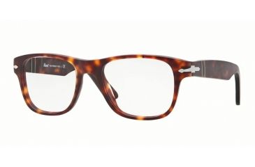 Image of Persol PO3051V Progressive Prescription Eyeglasses 9001-52 - Havana Antique Frame, Demo Lens Lenses