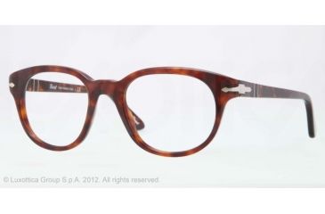 Image of Persol PO3052V Bifocal Prescription Eyeglasses 24-50 - Havana Frame, Demo Lens Lenses