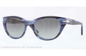 Image of Persol PO3064S Progressive Prescription Sunglasses PO3064S-901771-53 - Lens Diameter 53 mm, Frame Color Stripped Blue