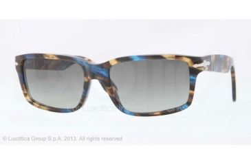 Image of Persol PO3067S Progressive Prescription Sunglasses PO3067S-973-71-57 - Lens Diameter 57 mm, Frame Color Brown Spotted Blue