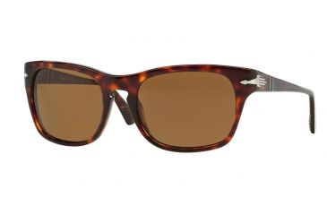 Image of Persol PO3072S Single Vision Prescription Sunglasses PO3072S-24-57-54 - Lens Diameter 54 mm, Frame Color Havana