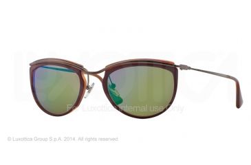 Image of Persol PO3082S Progressive Prescription Sunglasses PO3082S-1006O7-52 - Lens Diameter 52 mm, Frame Color Top Red/matte Havana