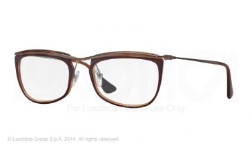 Image of Persol PO3083V Bifocal Prescription Eyeglasses 1006-51 - Top Red/matte Havana Frame
