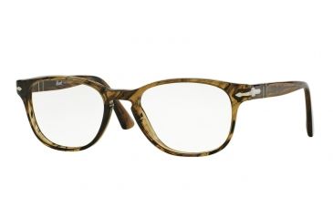 Image of Persol PO3085V Eyeglass Frames 1021-53 - Light Striped Brown Frame