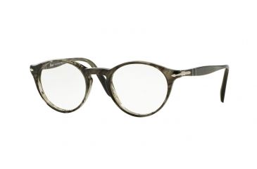 Image of Persol PO3092V Progressive Prescription Eyeglasses 1020-46 - Striped Grey Frame