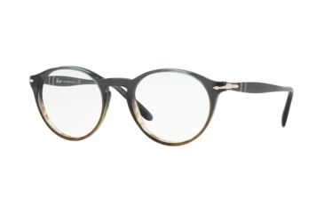 Image of Persol PO3092V Progressive Prescription Eyeglasses 9053-50 - Grad Grey Striped Green Frame