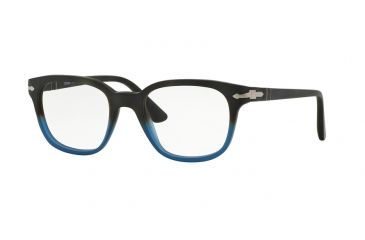 Image of Persol PO3093V Progressive Prescription Eyeglasses 9026-48 - Dark Havana Gradient Blue Frame